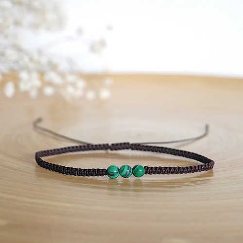 Shamballa náramek Lovely // malachit