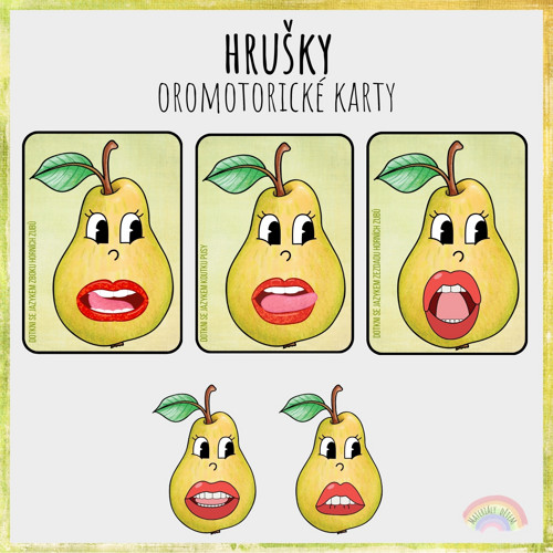 Hrušky, oromotorické karty