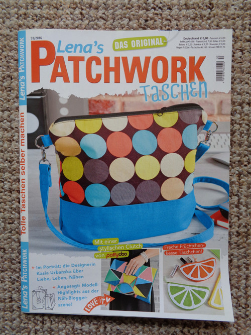 Německý časopis Lena´s patchwork č.53/2016 tašky