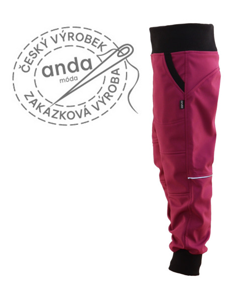 Softshellové kalhoty s fleecem 86 až 164 vel.