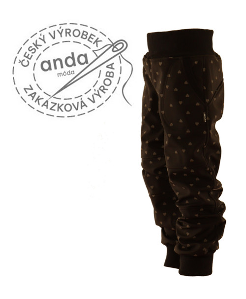 Softshellové kalhoty s fleecem 86 až 164 vel.