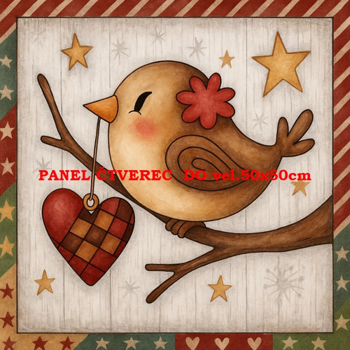 Bavlněný panel 10x10 cm