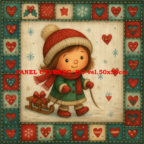 Bavlněný panel 10x10 cm