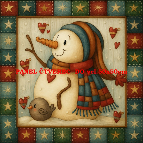 Bavlněný panel 10x10 cm — foto 1