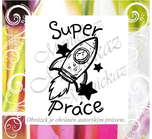 Super práce vesmír raketa 2196. Razítko.