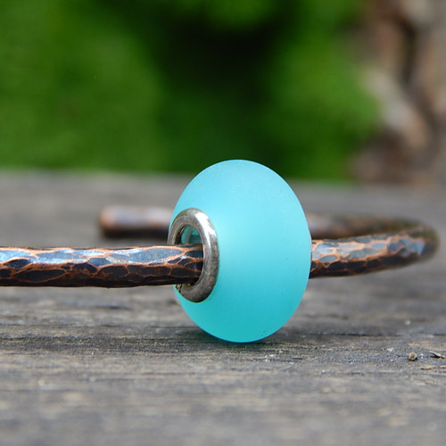 Sea glass 1 Ag925/1000 + sklo /vinutka/