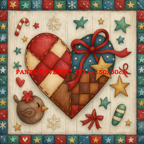 Bavlněný panel 10x10 cm