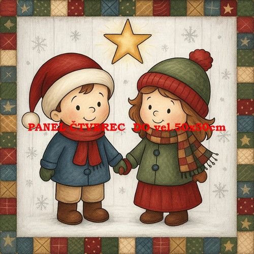 Bavlněný panel 10x10 cm