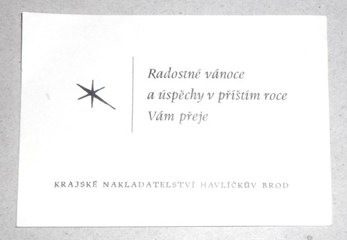 KARTIČKA, vizitka • nakladatelství Havlíčkův Brod