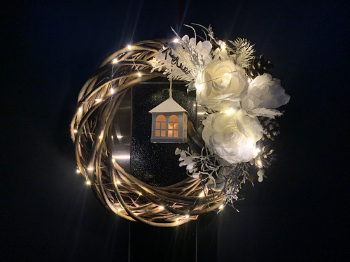 Svítící LED vánoční venec — foto 1