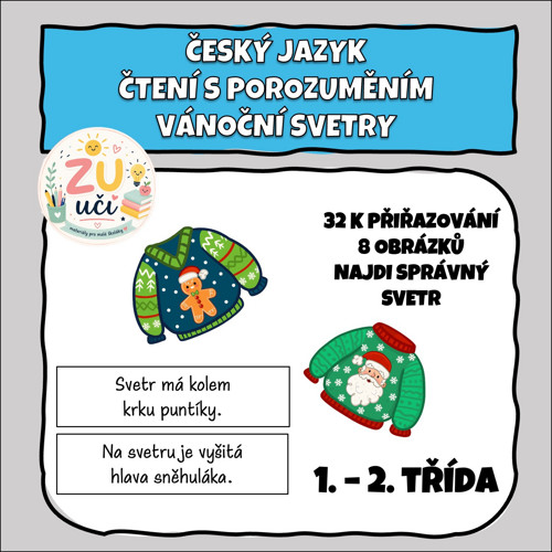 Vánoční svetry - Čtení s porozuměním