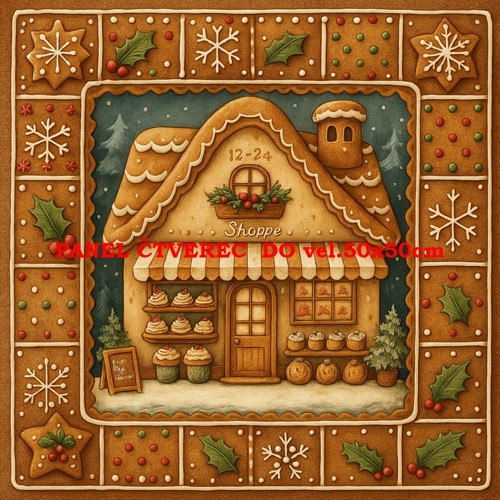 Bavlněný panel 10x10 cm — foto 1
