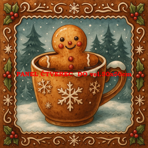 Bavlněný panel 10x10 cm