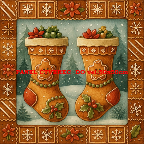 Bavlněný panel 10x10 cm — foto 1