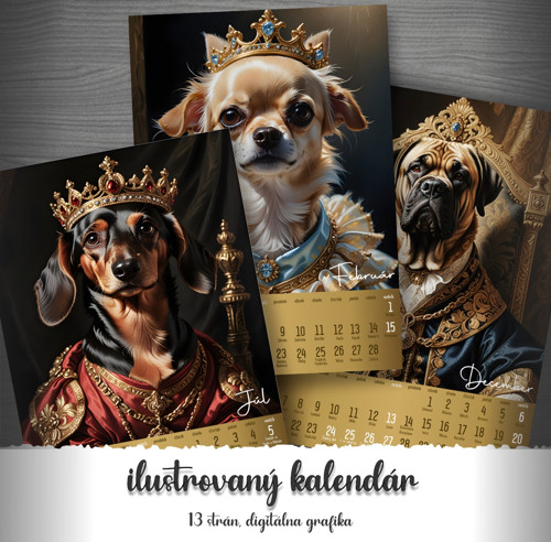 Kalendár "royal pets"- v češtine