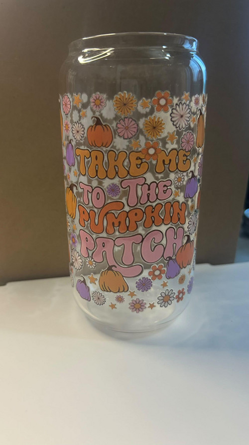 Sklenička s halloweenským potiskem