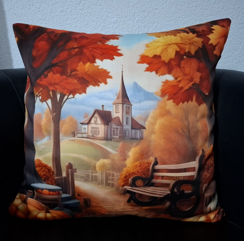Obliečka na vankúš s jesenným motívom