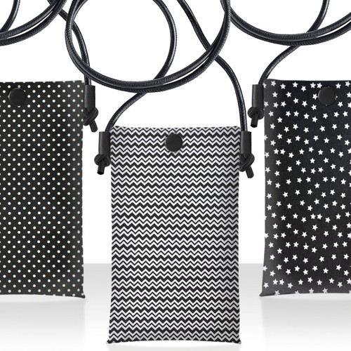 Crossbody B&W na mobil aj. / 1 kus / Puntíky