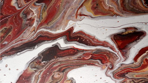 Pouring obraz červený