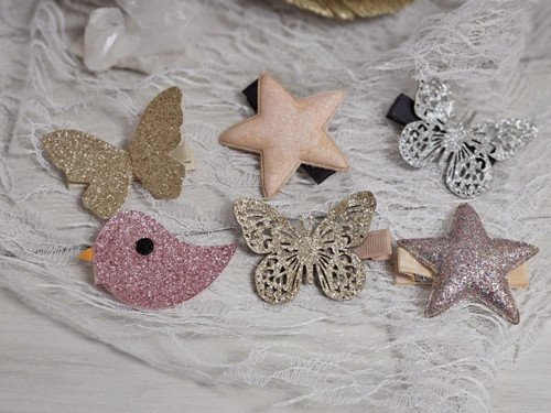 6x sponka glitter glamour
