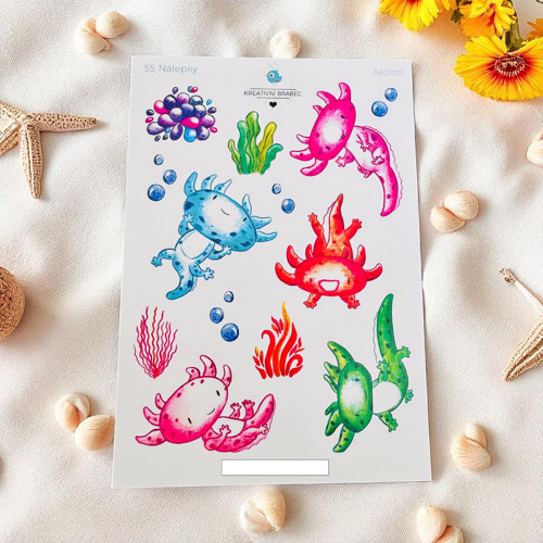 Samolepky č. 55 - Axolotl