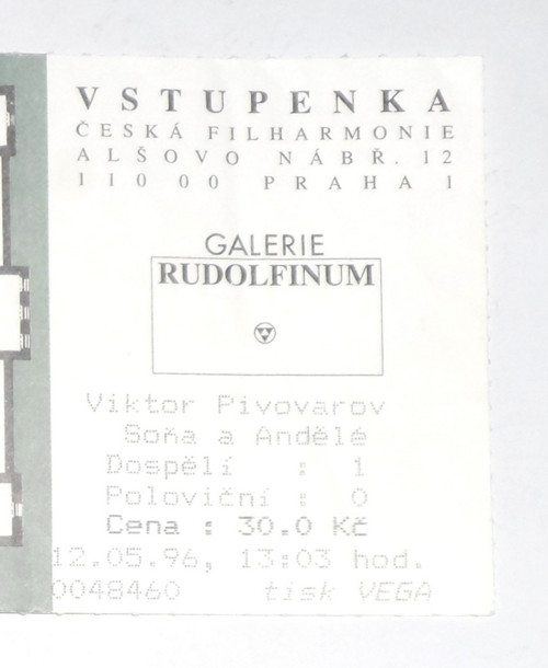 VSTUPENKA Viktor Pivovarov: Soňa a andělé, 1996