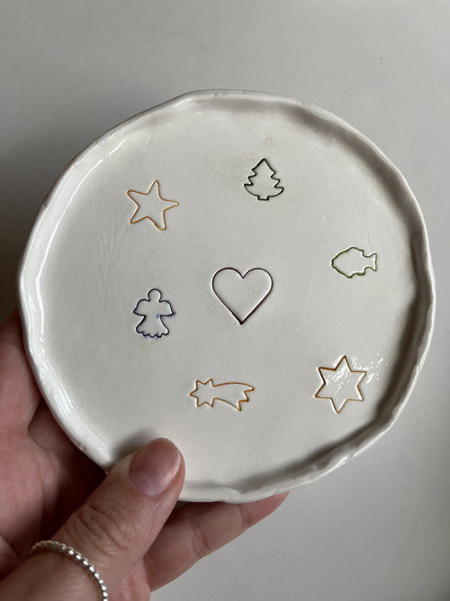 Porcelánový dekorativní talířek - Vánoční