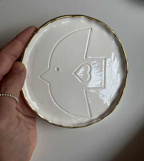 Porcelánový dekorativní talířek - Bird