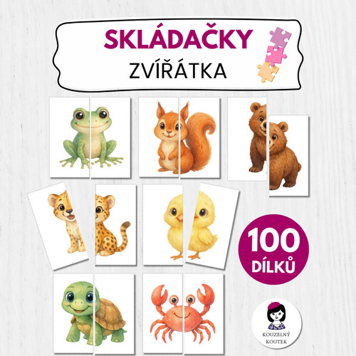 Puzzle skládačka zvířátka zoo