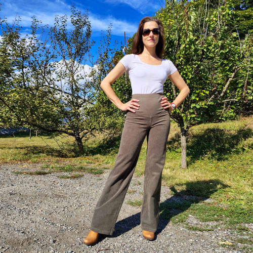 Těhotenské manšestrové kalhoty Stornoway khaki