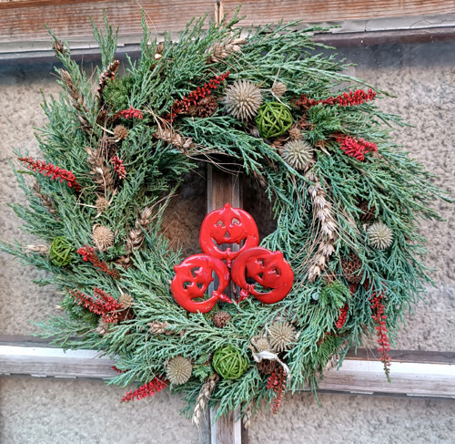 Červené halloweenské dýně — foto 1