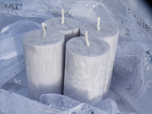 Na adventní věnec 4ks BEZ VŮNĚ- LILA SVĚTLÁ