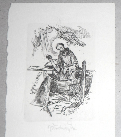 List z knihy, originál EX LIBRIS, 1968
