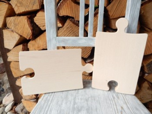 Dřevěné prkénko puzzle