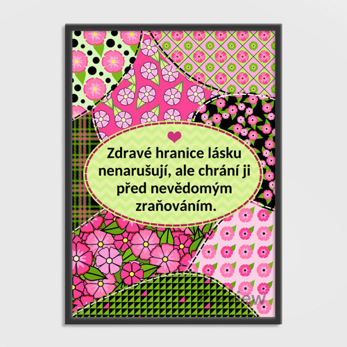 Floral sewing grafika hranice 2 - růžovky