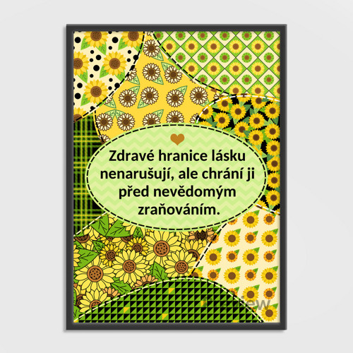 Floral sewing grafika hranice 2 - slunečnice
