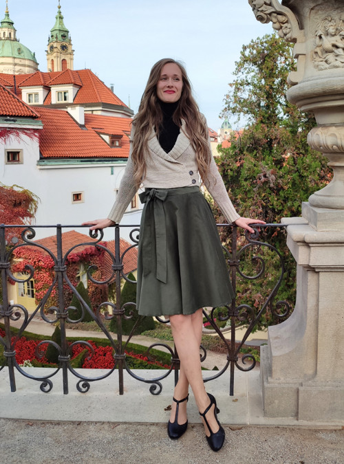 Manšestrová Kolová Khaki