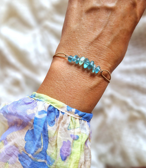 Apatit laguna blue*nugetky*unisex náramek