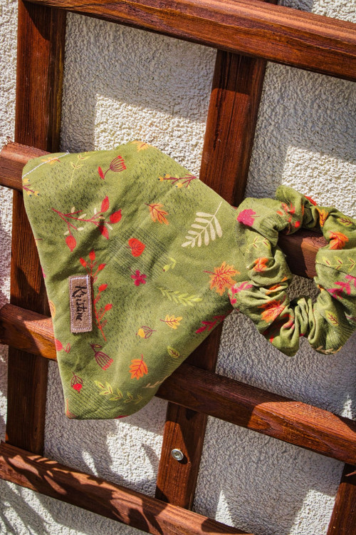 Scrunchie gumička - Podzimní harmonie