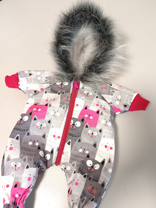 Softshellová kombinéza Baby Born 43cm - Kočky