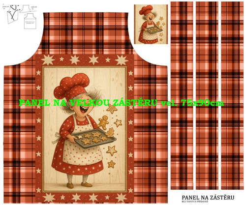 Panel na zástěru bavlna — foto 1
