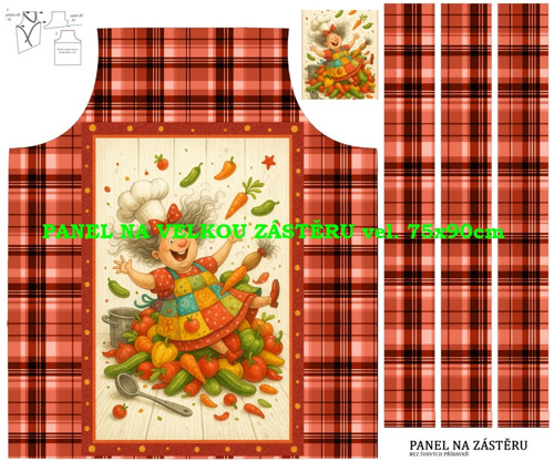 Panel na zástěru bavlna — foto 1