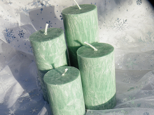 BEZ VŮNĚ palmové adventní schody - zelená