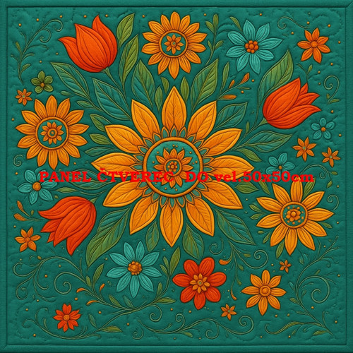 Bavlněný panel - varianty velikostí / 10 x 10cm