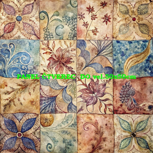 Bavlněný panel - varianty velikostí / 10 x 10cm