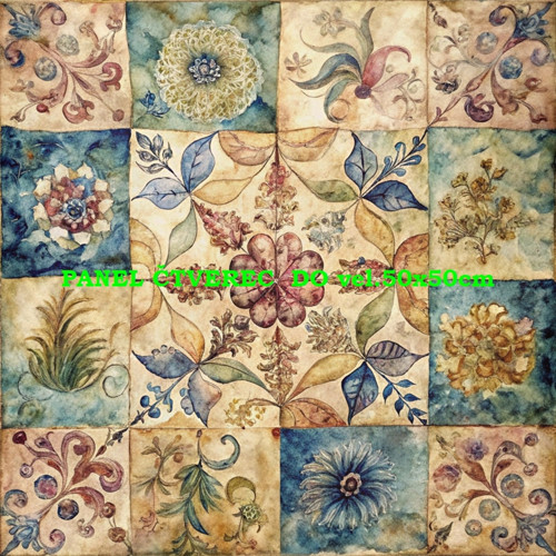 Bavlněný panel - varianty velikostí / 10 x 10cm