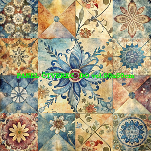 Bavlněný panel - varianty velikostí / 10 x 10cm