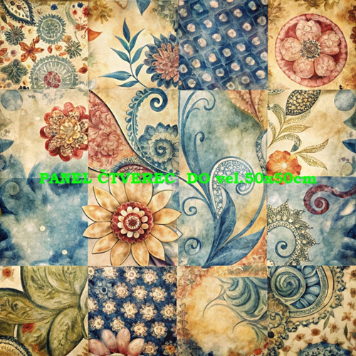 Bavlněný panel - varianty velikostí / 10 x 10cm