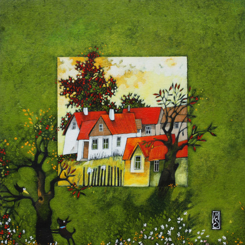 Zlatý podvečer... 40x40cm — foto 1
