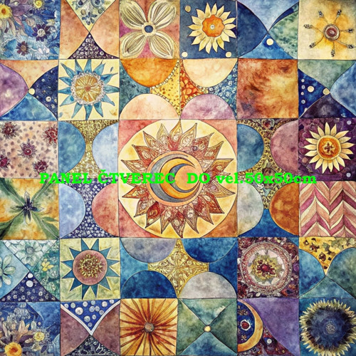 Bavlněný panel - varianty velikostí / 10 x 10cm